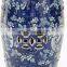 Chinese traditional blue and white ceramic garden drum stools