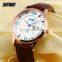 Skmei 9091 Water resistant leather strap men quartz watch movement