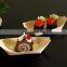 custom disposable birch bamboo boat shape sailing sushi tray wood sushi boat