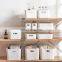 Modern White Stackable Organizer Lidded Basket for Organizing,Sturdy Container Plastic Storage Bins with Lid