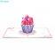 Love Cupcake 3D Folding Card Best Price Perfect Gift Card for Kids on Valentine’s Day