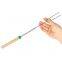 Professional Telescopic BBQ Fork Marshmallow Roasting Sticks Barbecue Forks with Wooden handle
