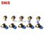 SNS SPH Series pneumatic 90 degree elbow male thread push to connect pipe fittings quick tube joints