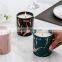 Nordic INS candle marble gold ceramic jar scented candle home decoration lasting fragrance custom scented candle