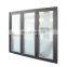 Made in China aluminum alloy three door high-end hot crack design German glass frame double folding door and window