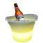 High Quality KTV Bar Party Aero-pot Bar Holiday Lighting Cooler Box Plastic LED Ice Bucket