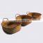 HBK Three piece set oval natural  snack storage basket for kitchen and living room