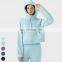 Loose Pullover Tops Custom Gym Fitness Sweatshirts Sports Jacket Long Sleeve Yoga Top Women Half-Zip Wamth Hoodies Sweatshirt