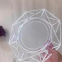 Hot Sale Silver Rimmed Clear Plastic Charger Plate Wedding Decoration