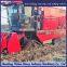 Corn harvester installed with track chassis for normal harvesting on muddy ground