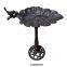 Cast Iron Standing Rustic Parakeet Bird Bath Antique Modern Garden Bird Baths