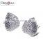 Latest Cute Girl Heart Shape Small Fashion Style Cubic Zirconia Lover Gift Stud Earrings