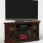 33 Inch Glass Curved LED TV Stand Infrared Electric Fireplace Insert