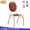 2015 elegant modern stacking metal frame gold rental ivory banquet chair for restaurant                        
                                                Quality Choice