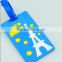 new Promotion 2D shaped custom logo Cheap Bulk Soft PVC Luggage Tag, plastic luggage tag