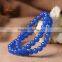Wholesale High Quality Semi Precious Stone Blue Agate Beads Bracelet Jewelry