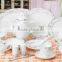 75pcs decal bone china dinner set