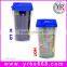 YR Plastic Round Shape Tumbler With Straw And Lid Double Wall Insert