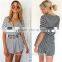 Fashion Women Gorgeous V-neck Stripes Jumpsuit Playsuit Rompers