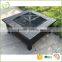 81*81*44cm Steel+metal square garden fire pit table for outdoor use