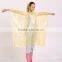 PE disposable waterproof eco-friendly long raincoat/rain wear with sleeve for promotion