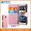 Set Screen Protector Stylus And Case For HTC One Mini , Dark Blue Leather Wallet Cell Phone Case Cover