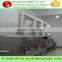 High capacity industrial tunnel microwave drying for green leaves