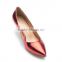 wholesale light wine red real leather low heel formal work shoes guangzhou