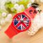 Stock!Wholesale Cheap Hot Sale Sports Watch Simple Design Good Christmas Birthday Gift British Flag Plastic Wrist Watch