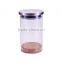 25oz home storage jar with cork/metal lid,home organization jar