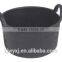 rounded rubber bucket with two incorporated handles,hot feed products