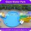 2016 Giant inflatable water park with long water slide, Giant Inflatable Slide With Pool For Sale