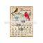 Personalized Design Retro Calendar Plastic Wall Plaque Metal Hand Craft