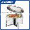 SUNNEX Highly Mirror Finished Round 6.8Litre Hydraulic Hinged Induction Stainless Steel Chafing dishes