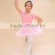 kids short sleeve dancewear , girls ballet leotard with skirt