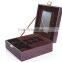 Luxury foldable leather gift box for jewerly / jewelry case
