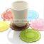2016 food-grade recycled silicone rubber cup mat for hotel