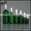 1oz 20ml 30ml cosmetic green colored serum dropper glass bottle for essential oil manufacturer
