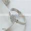 Alloy plating white round diamond rope bracelet