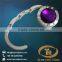 Wholesale cheap high quality foldable bag hanging holder women folding crystal alloy custom bag holder