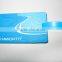 bright bule printed blue wave stripe rubber bulk luggage tags