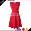 The new women's clothing han edition of pure color long sleeveless waist dress