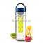 best quality plastic eco-friendly material juicer bottle, easy carry water bottle infuser with handle