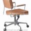 PU Leahter,Genuine Leahter Office Chair Whit Five Star Base without wheels