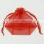 custom colorful drawstring simple zipper organza bags