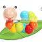 Colorful insects twist caterpillars wooden educational toys for kids