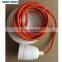 CE Approval White Ceramic Lampholder with 3m Textile Pendant Wire and Ceiling Canopy