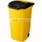 Easy to carry open top trash container wheel attached suitable for home or industrial use
