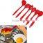 Heat Resistant Silicone Kitchen Cooking Tools Set-Spoon Spatula Pasta Fork Server Drainer Ladle