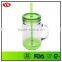 Double wall insulated mason jar tumbler mug with straw 20 ounce